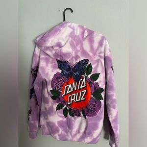 Santa Cruz Purple and White Hoodie | Women’s Small  | Broken Promises Collab